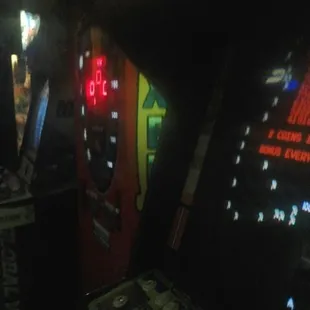 a video game in a dark room