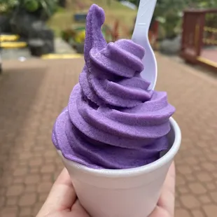 Vegan, dairy-free Ube soft serve!