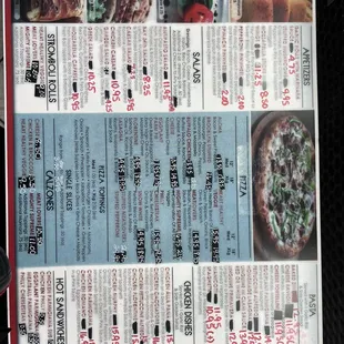 Printed blurred menu 2 of 2 (July 2022)