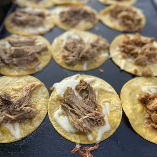 Tacos fresh off the grill