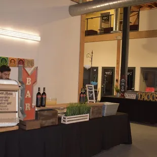 a man standing at a bar