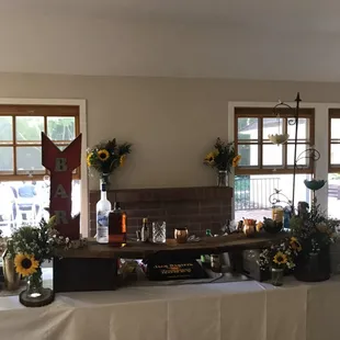 Rustic Woodsy bar displayed