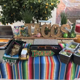 Classic Salsa bar with nachos display