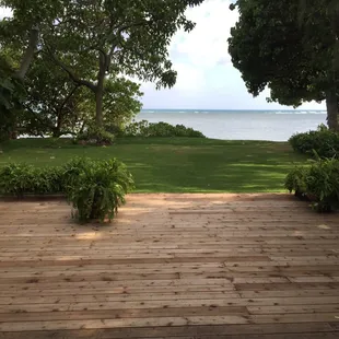 Perfect ocean front lawn for an intimate wedding.