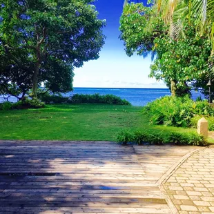 The beautiful view from the Bayer Estate lanai. No extras necessary.