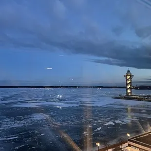 Morning shot from crosswalk connecting to Sheraton