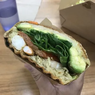 Shrimp and Avocado Panini