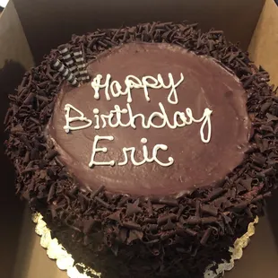 Her chocolate obsession cake