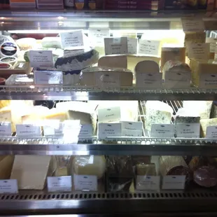 Large selection of cheese by the lb.