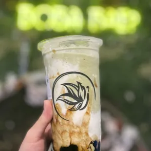 Matcha frenzy with boba