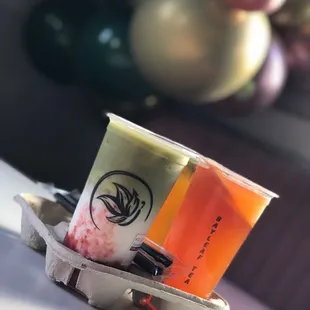 Strawberry Matcha and Grapefruit Tea