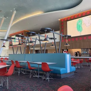 seating and tables in a restaurant