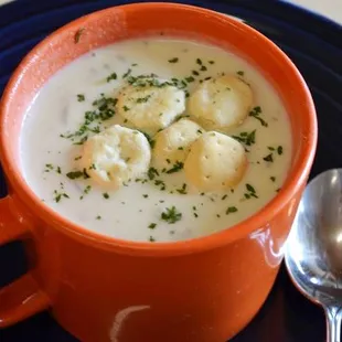 Hot chowder on a cold day!