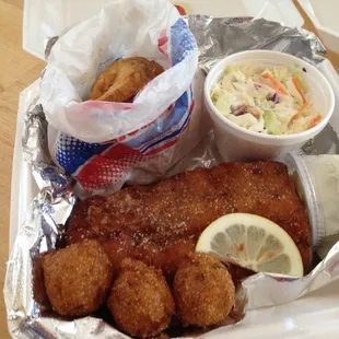a tray of food