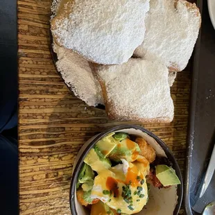 Beignets &amp; Eggs Benedict