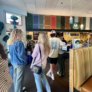 Waiting in line to order