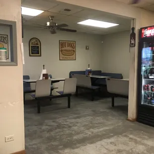 One of the two main seating areas if you want to enjoy your food in-house.
