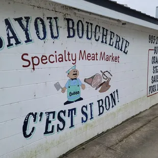 a sign on the side of a building