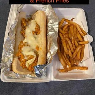 Crawfish Boudin PoBoy with Cheese