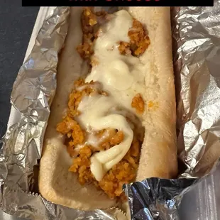 Crawfish Boudin PoBoy with Cheese