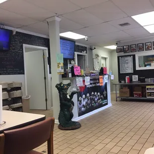 Interior- menu on the walls