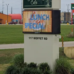 a sign for bayou country cafe