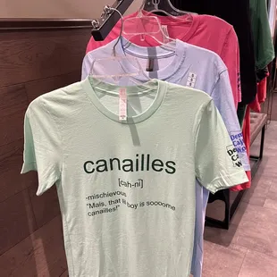 a variety of t - shirts