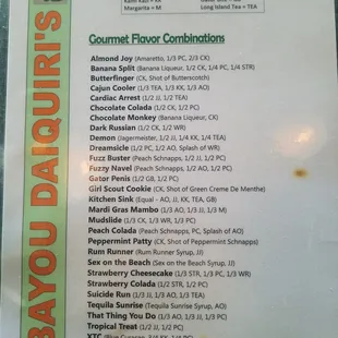 Daiquiri List