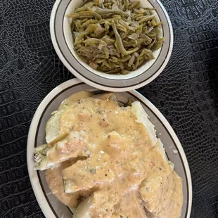 Potato acadiana and green beans