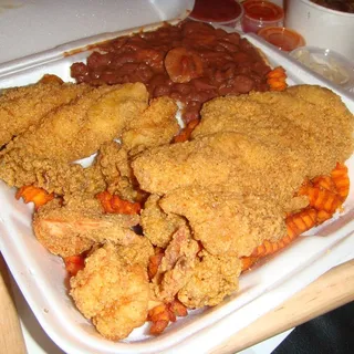 Catfish, Shrimp and Oysters Platter