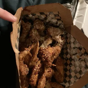 Bayou hot boy and garlic parm