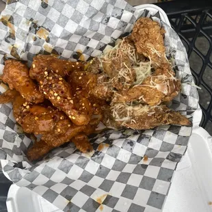 Sauce 4 and garlic parm wings