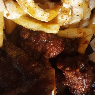 Steen"s Cane Honey BBQ 6 piece with ranch fries