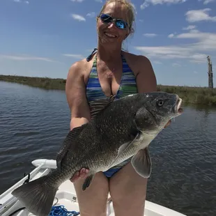 Black drum- catch and release but a blast to catch!