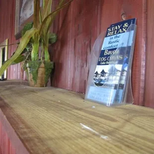 there are small mouse dropping on this shelf.