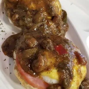 [Photo:latinabroad.com] crawfish etouffee eggs Benedict (Saturday brunch)