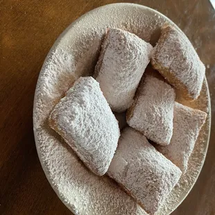 Beignets that tasted just like the real thing. Save room because they are hearty! Just wish they had a chocolate or berry dipping sauce.