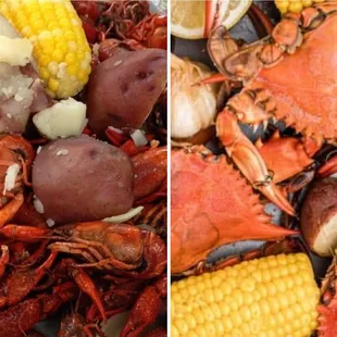 Boiled seafood