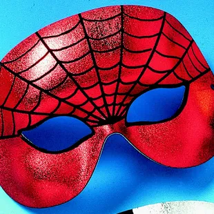 Spidey mask. Mads in Italy exclusively fo Bayou Threads Gifts.