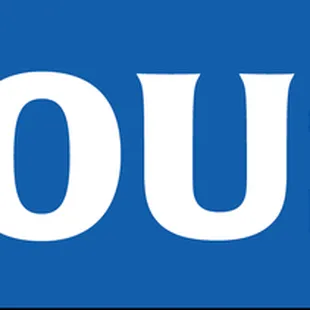 a blue square with the word bayouside on it
