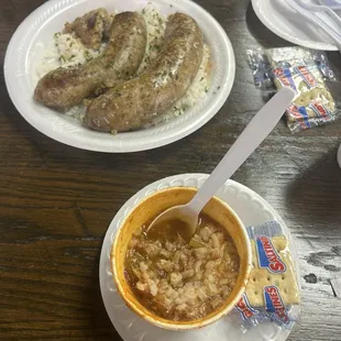 Small gumbo and an order of boudin