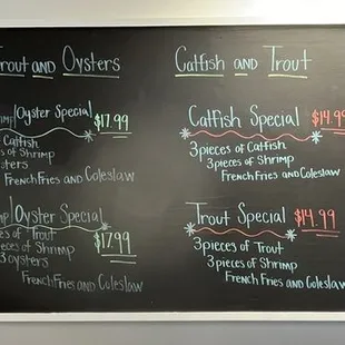 Menu- daily specials