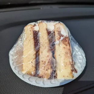 Chocolate White chocolate Ribbon Cake