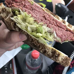 This is just 1/2 my pastrami on rye. It was so huge I could barely get my mouth around it! Perfection!