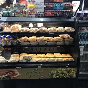 a variety of food items in a store