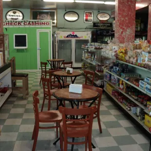 Relaxing atmosphere where you can sit down &amp; enjoy your meal.