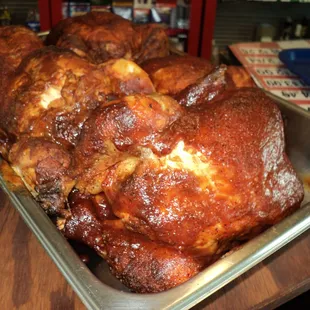Tasty Whole BBQ chicken fresh out the oven