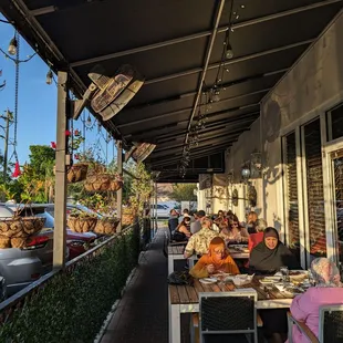 Outside patio seating