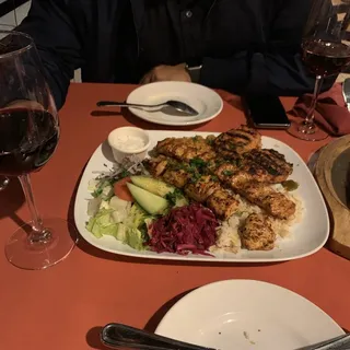 Grilled Mixed Chicken Kebab Platter