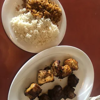 Chicken Shish and Lamb Shish Kebab
